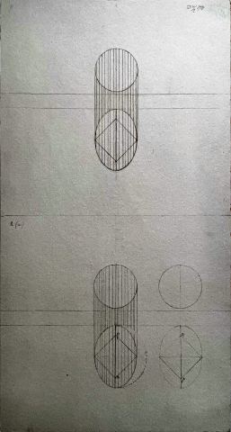 Cylinder with rhombus